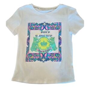 Y2K Juicy Couture Logo Tshirt Women's Size Small 96% Cotton 4% Spandex #429